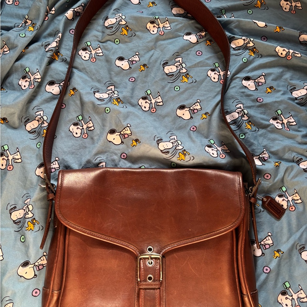 Coach Brown Leather Messenger Bag